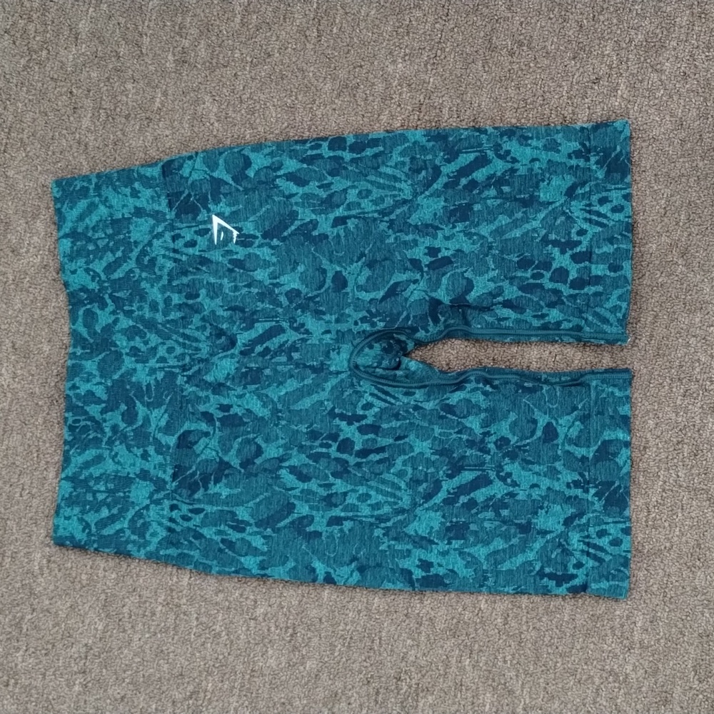 Gymshark adapt butterfly teal bike shorts